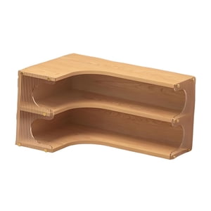 Bothyi - Estante De Esquina Para Escritorio, Organizador Moderno De Encimera Para Dormitorio De Hotel, Oficina, Color Madera