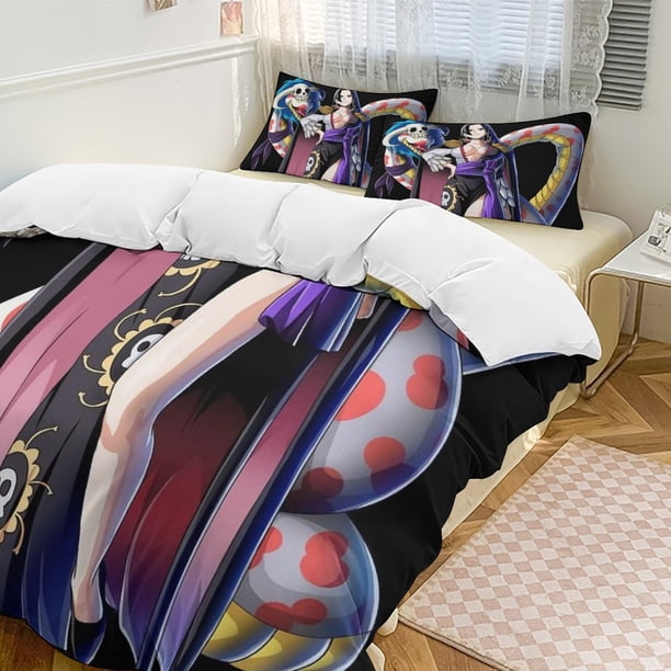 Boa Hancock Bed Duvet Cover Funny Anime Cartoon Bedding Sets Lightweight 3 Piece Comforter Sets