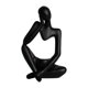 thumbnail image 1 of Estatuilla De Pensador Nórdico Portavelas Escultura Ornamento Decoración Oficina Negro, 1 of 5
