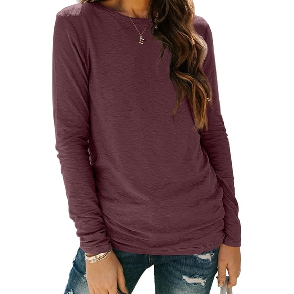 Polera Mujer Manga Larga Cuello Redondo AUTOMET