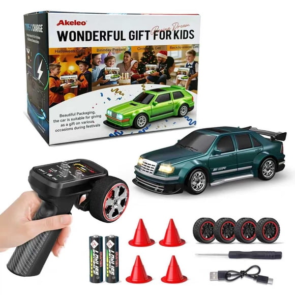 Coche RC Dingdongwu 1/43 4WD 20+ km/h listo para usar (RTR) verde