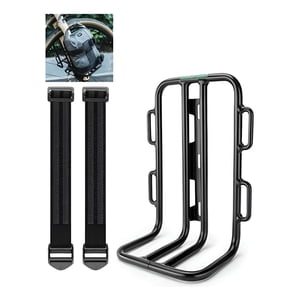 Portaequipaje Frontal Horquilla Aluminio Bicicleta Rockbros Negro