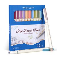 Pincel Writech Arts Sign, Tinta A Base De Agua, 12 Colores, Vintage