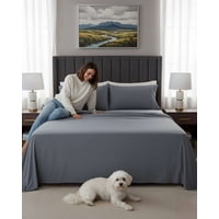 Myl Todo Hogar - Sábanas 2 Plazas 500 Hilos Diseño Liso Ajuste Perfecto
