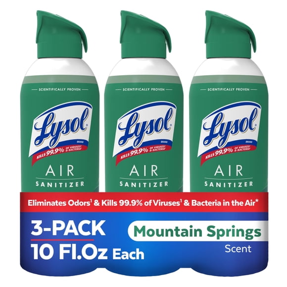 Spray desinfectante de aire Lysol Mountain Spring Scent 300 ml x3