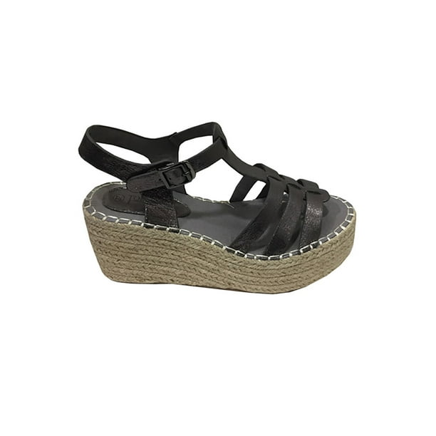 Sandalia Ecocuero Zaw09 Negro Mujer