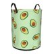 thumbnail image 2 of Aguacate Cesta de lavandería de gran capacidad redonda con asa, bolsa para ropa sucia plegable, almacenamiento para dormitorio, baño y lavadero 44x35 cm, 2 of 6