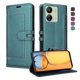 thumbnail image 1 of Premium Wallet Case for Xiaomi POCO C65 with Card Slots & Kickstand, Flip Cover Green, 1 of 6