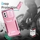 thumbnail image 3 of Funda Resistente para Motorola Moto G Power 5G 2024 con Tapa Deslizante y Protección Militar Rosa, 3 of 6