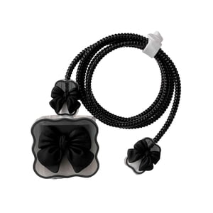 Bothyi - Cargadores Cable Funda Protectora 4 En 1 Funda Protectora 3D Para Teléfono Celular Nudo De Lazo Negro