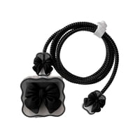 Bothyi - Cargadores Cable Funda Protectora 4 En 1 Funda Protectora 3D Para Teléfono Celular Nudo De Lazo Negro