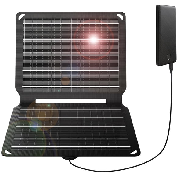 Cargador solar portátil FlexSolar 10W USB 5V para exteriores