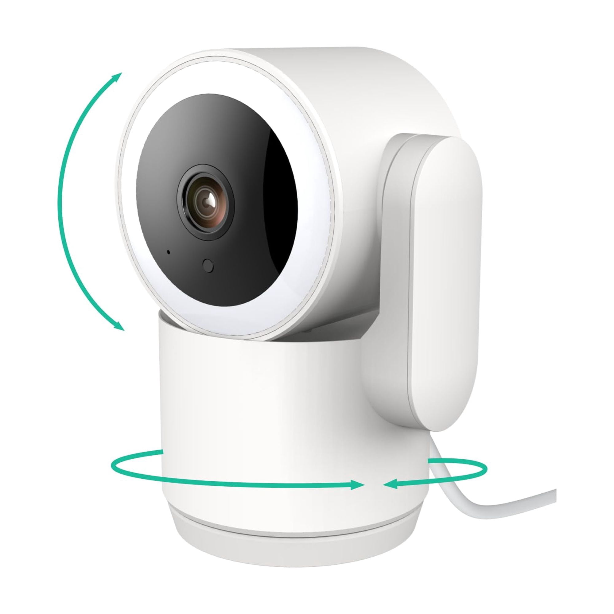 Luna Home - Cámara De Seguridad Interior Luna 2k 360° Con Panorámica E Inclinación Wifi Con Foco