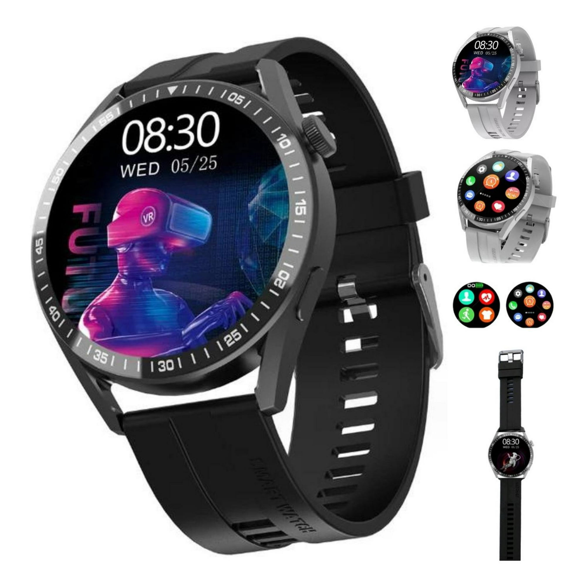 Hryfine - Reloj Wh8 Inteligente Smartwatch Negro / Realiza Llamadas Negro