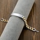 thumbnail image 4 of 1pc Titanium Steel Custom Name Engraving Bracelet Personalized Stainless Steel 316L 18K Gold Plated Punk Fashion Men's Bracelet Father's Day Gift, 4 of 5