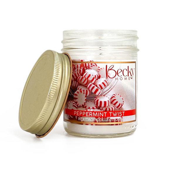 Vela Becky Home 227 ml de Menta y Bastón de Caramelo