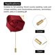 thumbnail image 5 of 12 Pcs Boutonnieres de Rosa para Novio, Pines para Hombres, Boda, Aniversario, Cena Formal, Fiesta, Rojo Vino, 5 of 5