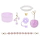 thumbnail image 3 of Juego De Accesorios Para Tazas, Bonitos Llaveros Con Dijes Para Actividades Al Aire Libre, Bolsos De Viaje, Morado, 3 of 5