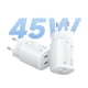 thumbnail image 2 of Xiaomi 45W Nano Turbo Charging Power Adapter (2-Port) EU, 2 of 6