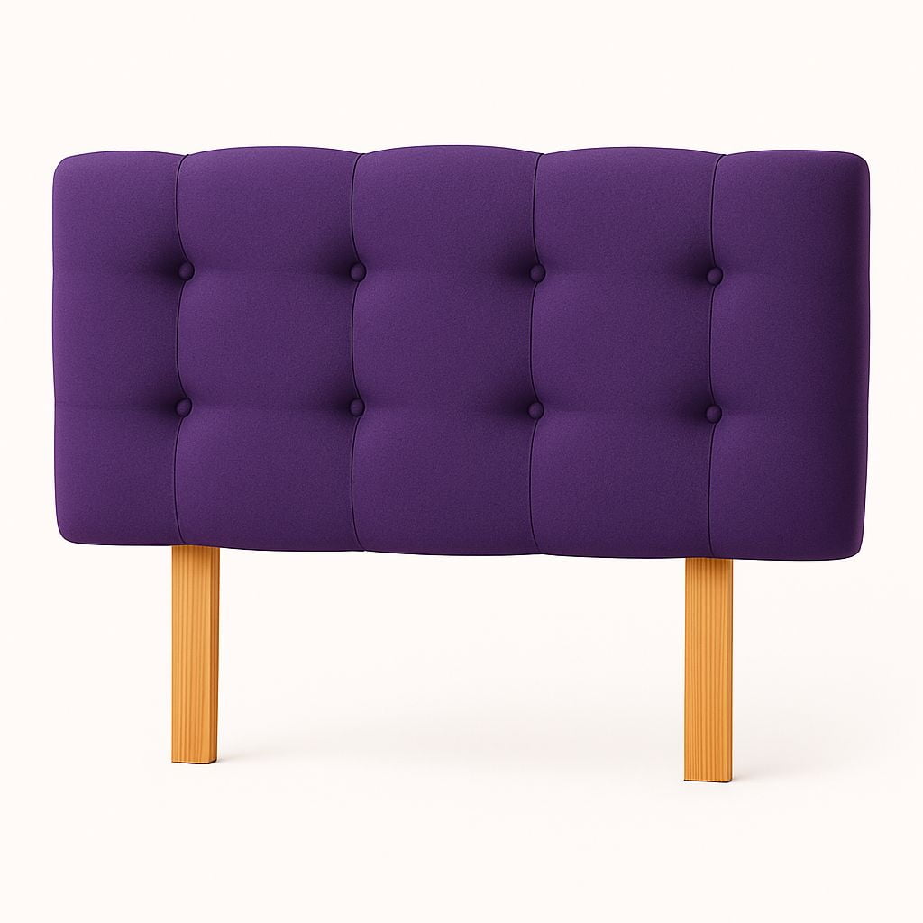 Ethan Desing - Respaldo 2 Plazas Botón Repujado Morado