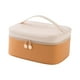 thumbnail image 3 of Bolsa De Maquillaje Para Mujer, Estuche De Aceite Esencial De Viaje Para Botellas De Tamaño Completo, Artículos De Tocador, Color Beige Y Amarillo, 3 of 5