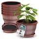 thumbnail image 1 of Macetas Lifemaster en forma de barril de whisky, 25 cm, 5 unidades, plástico, 1 of 7