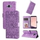 thumbnail image 2 of Funda tipo cartera FOXDOCK para Samsung Galaxy S8 Plus , diseño girasol en relieve, cuero PU, cierre magnético, soporte y tarjetero, 2 of 5