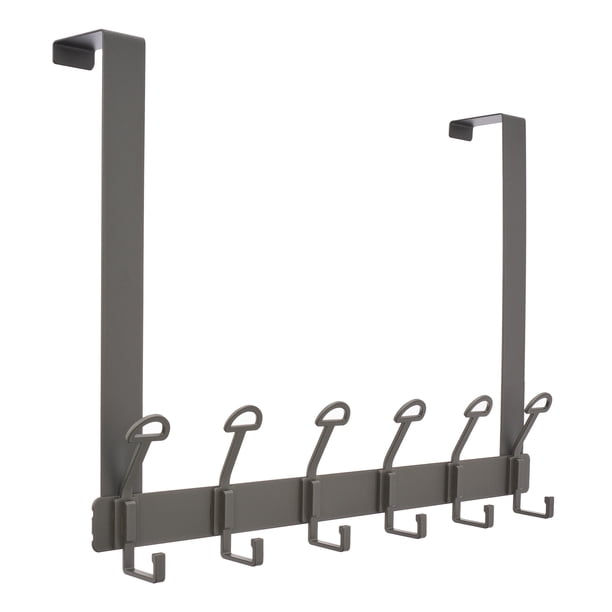 Perchero de Pared de 1 Paquete, Gancho para Abrigos, Perchero para Sombreros, Ganchos de Pared para Colgar con 6 Ganchos para Entrada, Baño, Dormitorio Gris 15.4*11