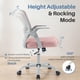 thumbnail image 2 of Silla de ordenador DUMOS Home Office ergonómica con respaldo medio rosa, 2 of 6