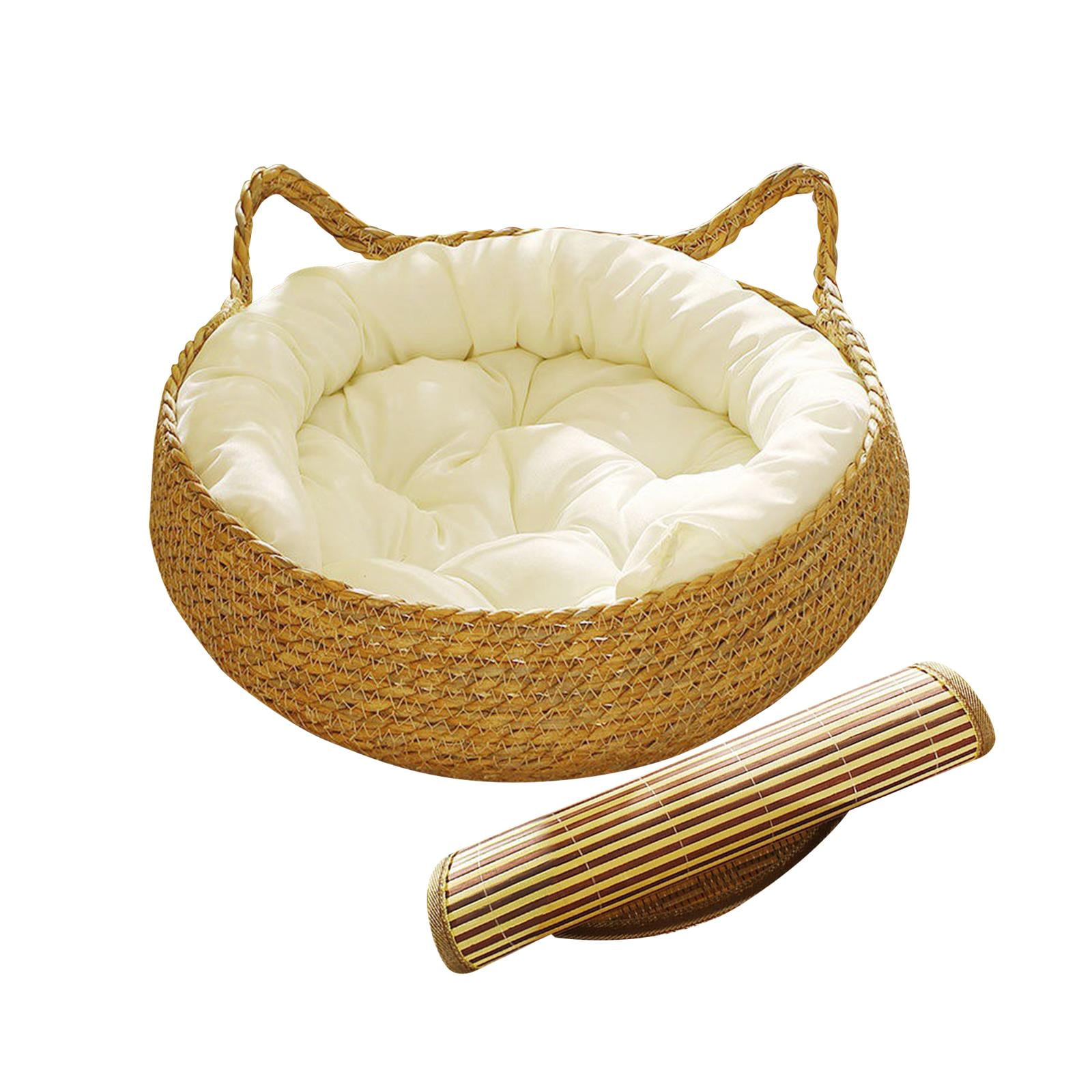 Magideal - Cesta Para Cama Para Gatos, Rascador Para Gatos, Cama Para Perros, Protector De Muebles, Salón Para Gatos, Nido De Verano, Casa Para Gatos, Gatos Gran , Almohada Blanca 4 Almohada Blanca 43x14cm