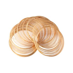 Magideal - Alambre De Memoria Alambre De Joyería Fuerte 100 Bucles Alambre De Joyería Fino Alambre De Metal Para Manualidades Diy Collar Artístico Brazalete Sumi Oro