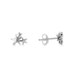 Fershop - Aros De Plata Trío De Estrellas Lisas
