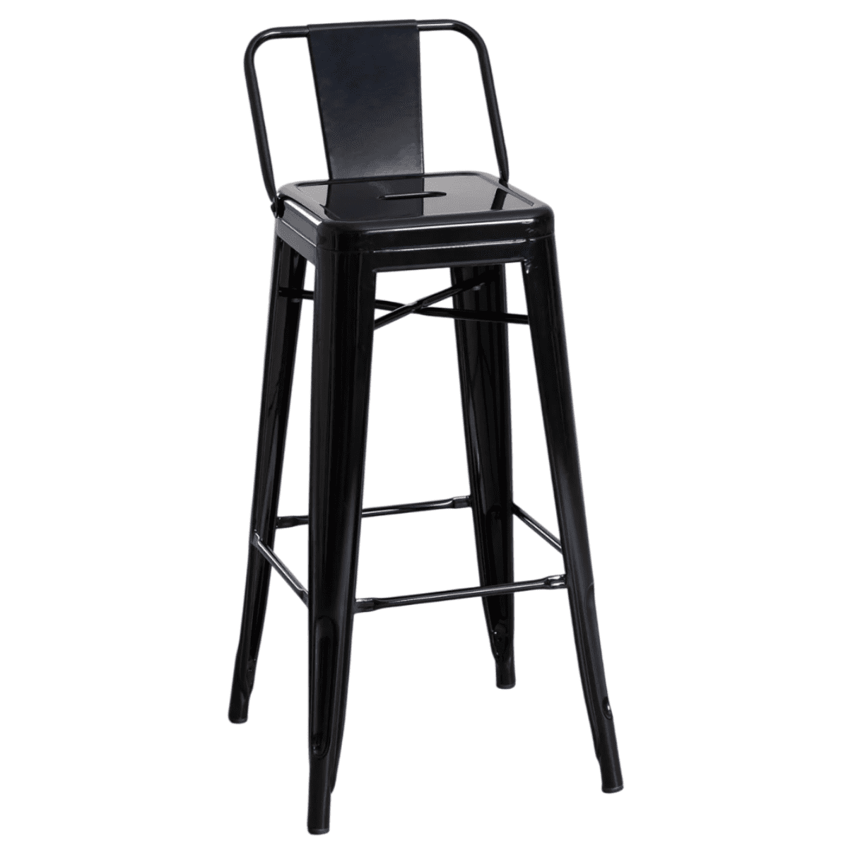 Moboi - Taburete Tolix Clasico Negro 66cm