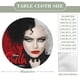thumbnail image 2 of Cruella-theme Fitted Round Tablecloths Elastic Edged Table Covers Waterproof Table Cloth for Kitchen Holiday Party Tables Decor 120cm, 2 of 6