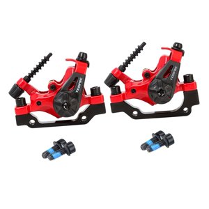 Ioensy - Línea De Freno De Disco De Bicicleta Freno De Tracción Para Bicicleta De Piñón Fijo Bicicleta De Montaña Ciclismo Delantero Y Trasero Rojo