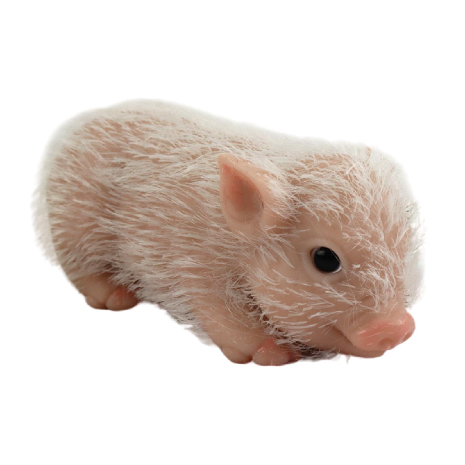 Bothyi - Mini Cerdito De Silicona, Animal Realista De Silicona Para Accesorios De Fotografía, Regalo De Cumpleaños