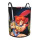 thumbnail image 2 of ThunderCats Cesta de lavandería de gran capacidad redonda con asa, bolsa para ropa sucia plegable, almacenamiento para dormitorio, baño y lavadero 44x35 cm, 2 of 6