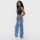 thumbnail image 4 of Jeans Mujer Straight Fit Full Roturas Azul Claro Corona, 4 of 5