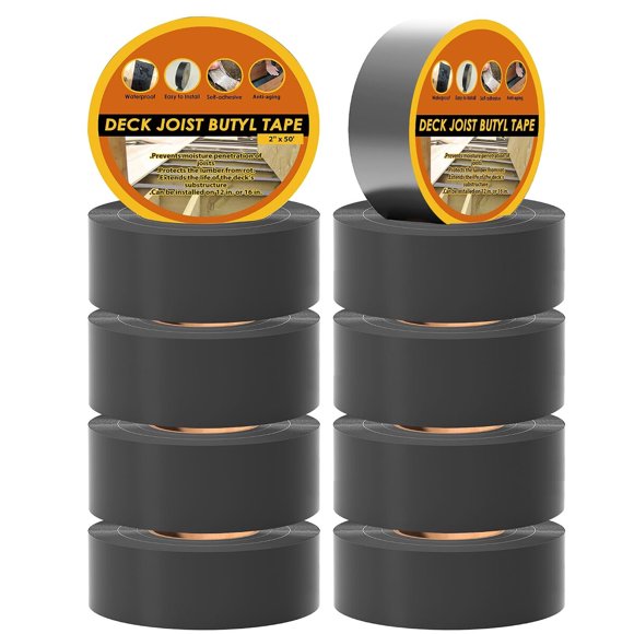 Butyl Joist Tape for Decking 250, 10 Rolls Waterproof Deck