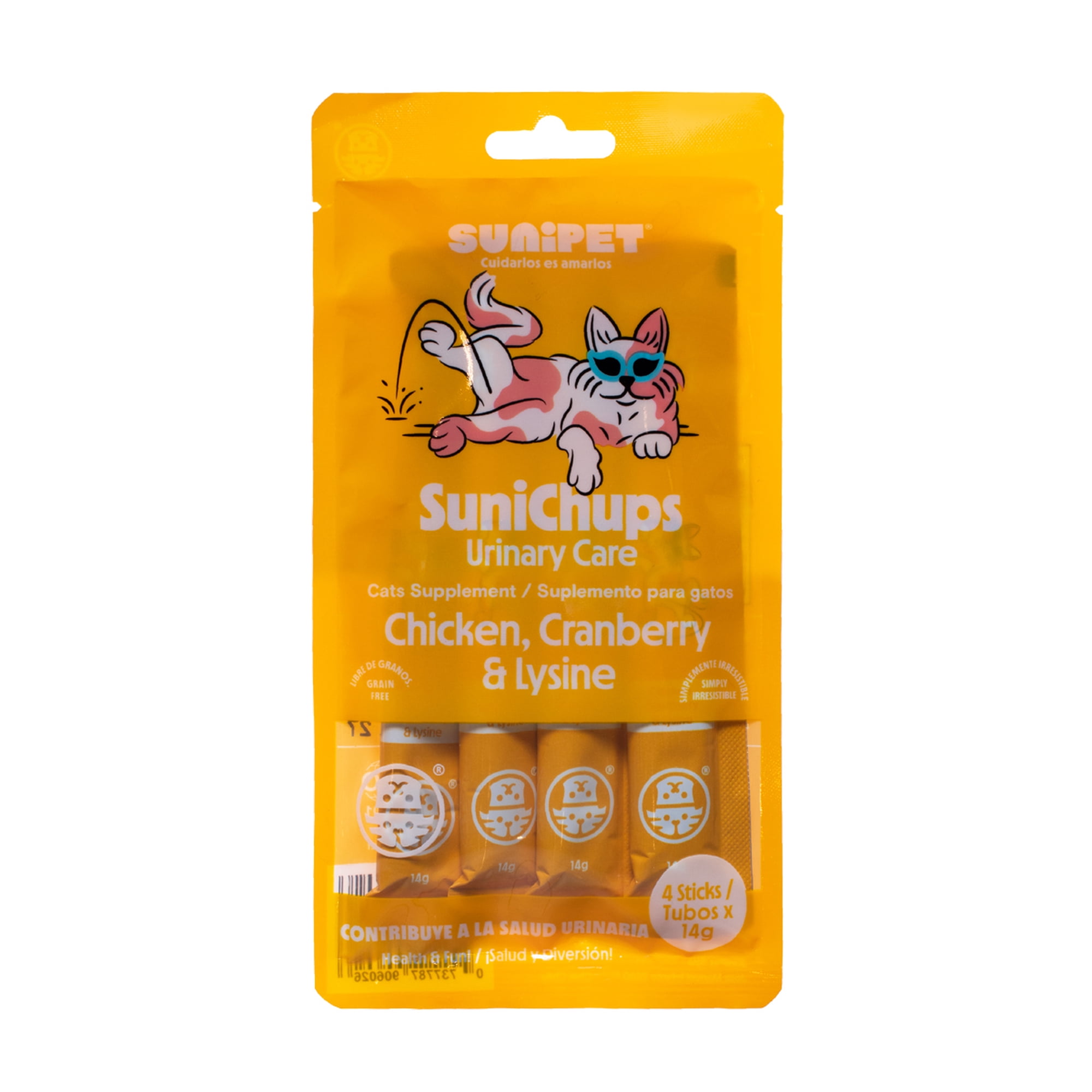 Snack SuniChups Urinary Care Para Gato 4 Tubos