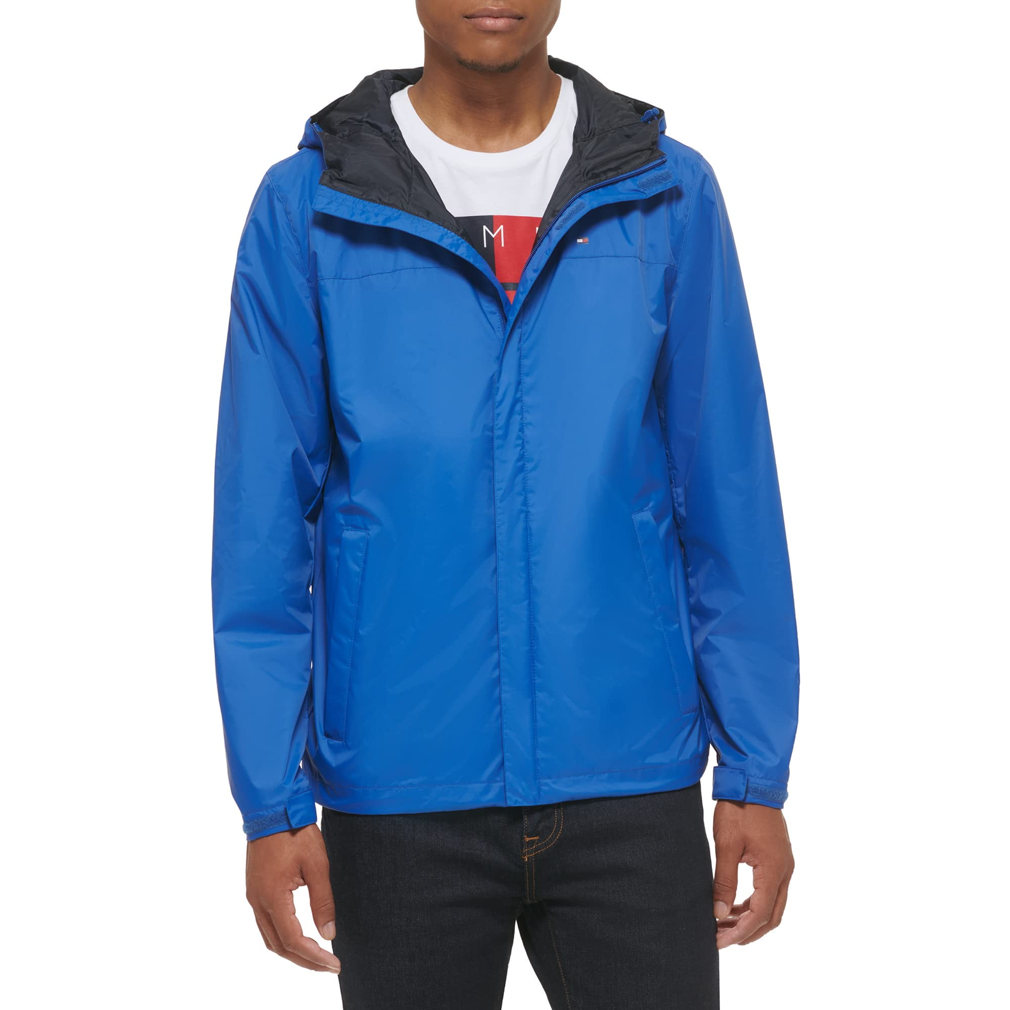 Chaqueta Tommy Hilfiger Ligera Impermeable Para Hombre Azul