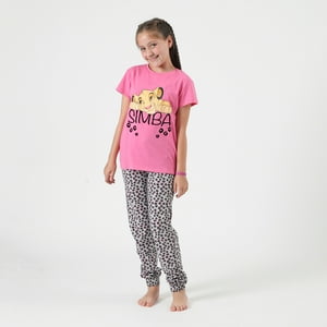 Pijama Niña Rey Leon Risueño Fucsia Disney