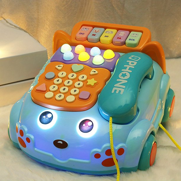 Baby Phone Toy,Baby Toy Phone Cartoon Baby Piano Music Light Toy Children Pretend Phone, Kids Cell Phone Girl With Light Parent-Child Interactive Toy Gift Game Boy Girl Early Education Gift Pink