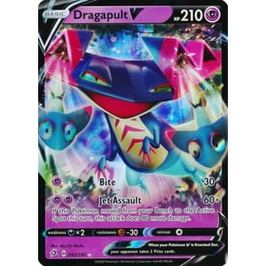 Juego De Cartas Coleccionables Pokémon Sword And Shield Rebel Clash Dragapult V 092/192 Ultra Rare