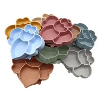 Genérico - Set 2 Platos Forma Abeja Silicona Niños Antideslizante Lau