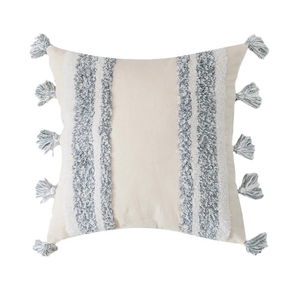 Throw Pillow Cover Tufted Tassel Skin Friendly Home Decor Rayas Verticales