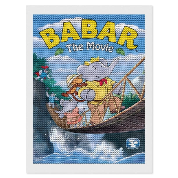 Babar Kits de Pintura de Diamantes para Adultos 5D DIY Diamond Art Kits Full Drill Diamond Dots para Regalo Decoración de Pared y Relajación Artes de Gemas 30*40cm