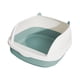thumbnail image 4 of Caja de arena para gatos de cara alta, bandeja de arena para mascotas, orinal para gatos, orinal semiabierto portátil profundo, orinal para mascotas, Azul S, 4 of 5