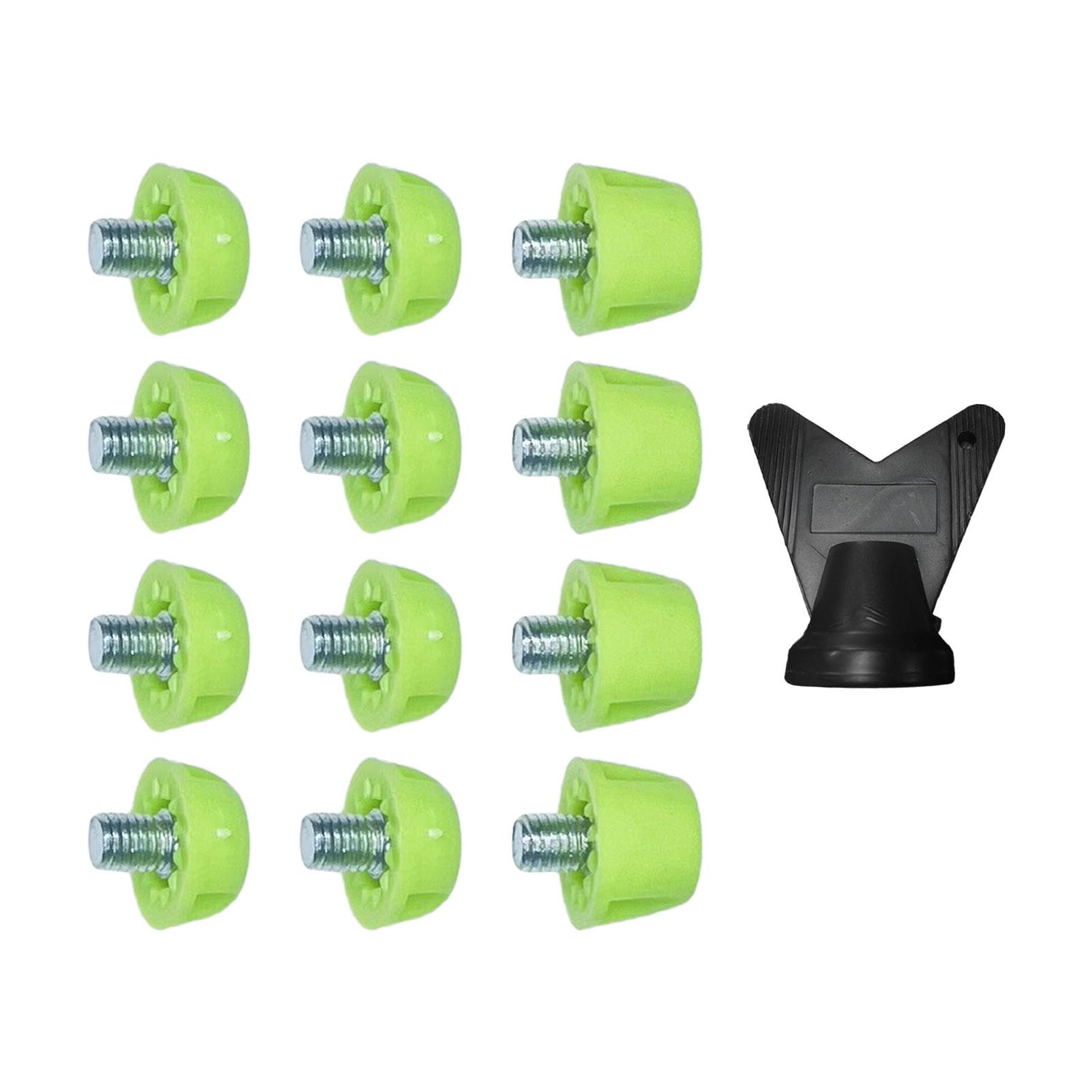 Ioensy - 12X Tacos Para Botas De Fútbol Para Zapatillas Deportivas Entrenamiento Deportivo Para Interiores Y Exteriores Verde