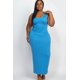 thumbnail image 1 of Vestido Largo Básico Liso de Talla Grande, 1 of 2